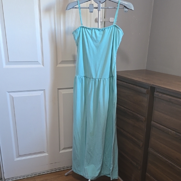 JustFab Dresses & Skirts - Light Blue Spaghetti Strap Maxi Dress